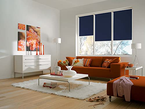 Sunlines Smart Style Elektrisches Rollo, Polyester, Marine, 100 x 180 cm