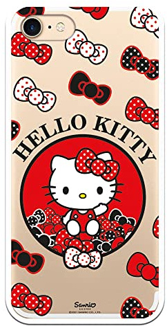 Personalaizer Original-Schutzhülle Kompatibel mit iPhone 7 oder iPhone 8 oder SE 2020 mit einem Hello Kitty Design mit bunten Schleifen