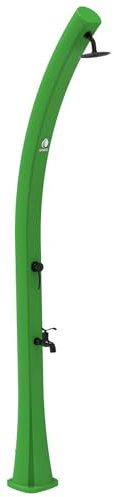 Sined Sole Curved HD polyéthylène Douche Solaire chauffante avec Lave-Pieds, Verte