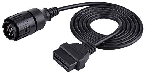 FTVOGUE Cable Adaptador de Motocicleta OBD2 de 10 Pines a 16 Pines para Motocicleta BMW ICOM-D, Cable de Diagnóstico de Conector Adaptador OBD2