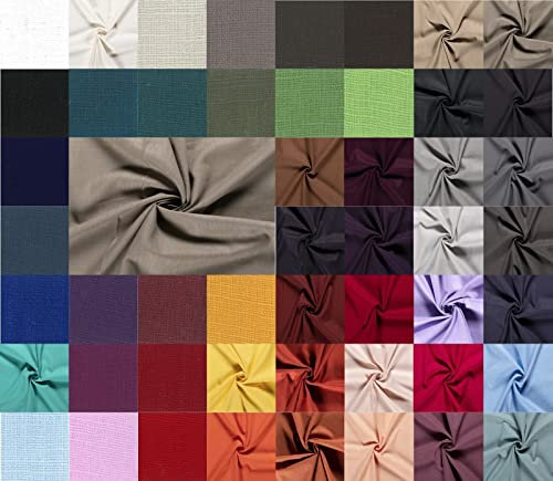 Leinen Meterware - Leinen Uni - Leinengewebe - 100% Ramiestoff - farbiges Leinen - Ramie - Sommerstoff - 51 Farben *** 50 cm x 138 cm ***, Farbe: 126 beige