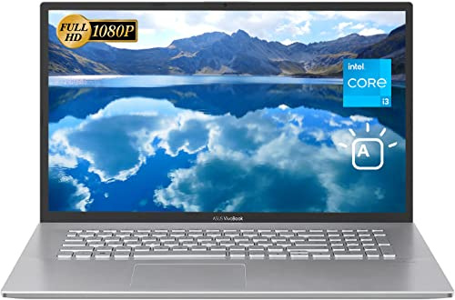ASUS Vivobook Laptop, 17.3 Full HD Non-Touch Screen, Intel Core i3-1115G4 Processor, 16GB DDR4 RAM, 512GB PCIe SSD, Wi-Fi 6, Backlit Keyboard, Bluetooth, HDMI, Windows 11 Home