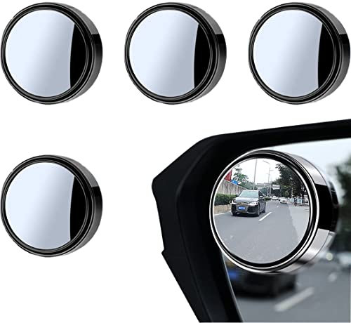 CWED 4er-Pack Toter-Winkel-Spiegel für Autos Wasserdichte 360 ° drehbare Sway-justierbarer HD-konvexer Rückspiegel(B)