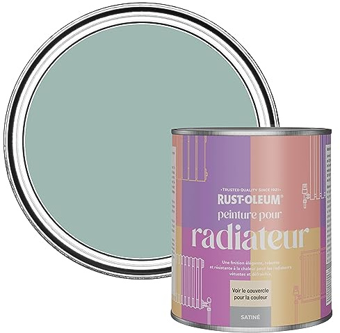 Rust-Oleum Blue Heat Resistant Radiator Paint in Satin Finish - Coastal Blue 750ml