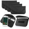 LTXDJ 4 Stück Signal Blocking Bag, Shielding Pouch Brieftasche Hülle Handy-Sicherheitstasche Anti-Tracking Anti-Spionage Anti-GPS für ID-Karte/Bankkarte und Autoschlüssel, Schwarz (4 Stück)