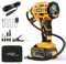 AUTDER 21V Akku Luftkompressor - 12,4 Bar/180 PSI Hochdruck Elektropumpe mit LED-Licht & Kühlsystem, Tragbarer Luftkompressor für Auto, Motorrad, Fahrrad inkl. 12V Netzteil & Sporttasche, Gelb-Schwarz
