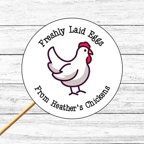 Fresh Egg Stickers, Egg Carton Labels, Custom text labels, personalised stickers, circle, circular, packaging stickers, Chicken stickers