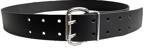 SchatTex 4cm breiter Doppeldorn-Gürtel Arbeitsgürtel Ledergürtel (115cm)