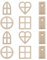 PATIKIL 5 Estilos Madera Hada Puerta Ventana, 2 Juego/12uds Miniatura Jardín Puertas Mini Ventana Hada Casa Accesorios para Bricolaje Muñecas Casa, Natural Color