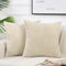 FDTERN 2er Set Khaki Beige Kordsamt Kissenbezug 50x50CM Weich Moderne Dekorative Kissenbezüge Kissenhülle Dekokissenbezug Sofakissen Dekokissen Boho Deko für Sofa Schlafzimmer Wohnzimmer Balkon