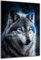 DARO Design - Wand-Bild auf 6mm HDF 40x30 cm Mystischer Wolf - Wand-Deko Bilder Geschenk