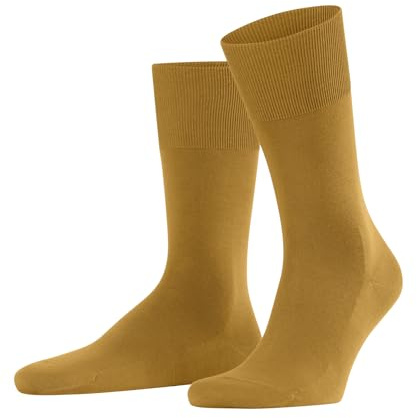 FALKE Herren Socken ClimaWool M So Wolle Lyocell einfarbig 1 Paar, Gelb Amber 1851, 39-40