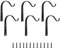 Lxoraziy 6 Stück Pflanzenhalterung Eisen Wandhaken, Wandhalter Haken, Blumenampel Halterung, für Blumenkörbe, Hängekörbe, Laternen, Vogelhäuschen, Windspiele(Schwarzer)