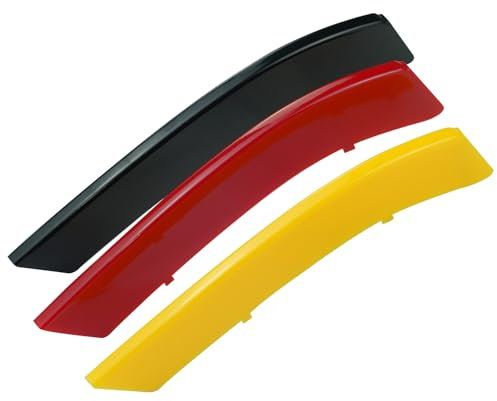 ontto Autocollant pour calandre avant de voiture - Boucle - Convient pour BMW Série 3 2006-2009 - Accessoires drapeau allemand - Couleur du drapeau allemand - Grille avant - Insert de garniture de