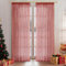 MRTREES Vorhang Weihnachten Wohnzimmer gardinen modern 2er Set rote Vorhang kinderzimmer gardinen mit Haken gardinen transparent mit einem Weihnachtsmotiv für Wohnzimmer,kinderzimmer 225x140 (H×B)