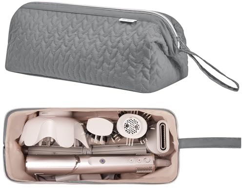KarSyon Shark - Custodia flessibile per asciugacapelli Dyson Airwrap Revlon Hair Tools borsa da viaggio custodia da trasporto organizer piatto per ferro arricciacapelli (grigio)
