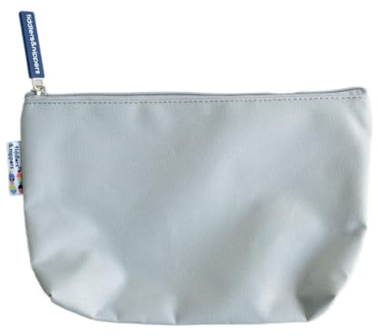 Tiddler Grab & Go Pouch | Mehrzwecktasche | Federmäppchen | Ideal für Medikamente, Schreibwaren, Snacks, Feuchttücher, Schnuller, Schule, Kindergarten, Urlaub, Reisen und vieles mehr, Grau,