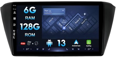 MISONDA 9 Zoll IPS 2 Din Android Autoradio für Skoda Fabia 2015–2019 mit GPS Navi Unterstützung Bluetooth | DAB+ | USB | Carplay|Android Auto| WLAN | 4G |MirrorLink| RDS 6G+128G