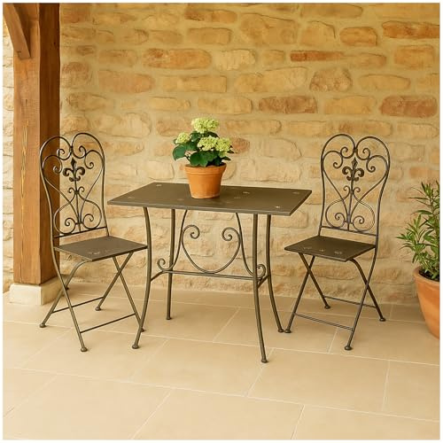 HTI living Gartentisch Metalltisch Rostoptik Rechteckig dekorativ Vintage Gartentisch Terrassentisch