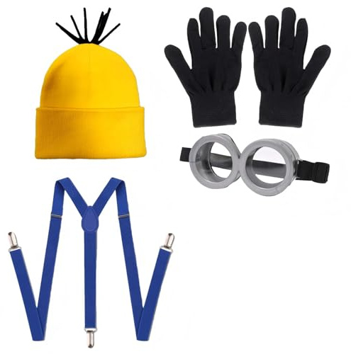 Hochwertige Deadpool & Minions Cosplay Kostüme – Deadpool, Minion und Obelix Kostümsets – Ideal für Halloween- und Kostümpartys
