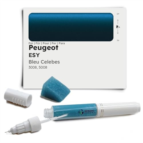 Genuine Colors Stylo de Retouche BLEU CELEBES ESY pour Peugeot Sarcelle 3008 5008