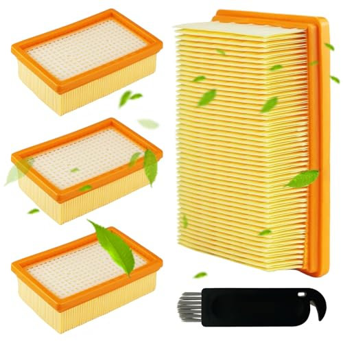 MOORSTDEL Lot de 4 filtres pour aspirateur Kärcher WD4, WD5, WD6, pour Kärcher MV 4,5, 6, y compris tous les modèles spéciaux tels que WD 5 P, MV 5 P, WD6P, WP5, P, Premium