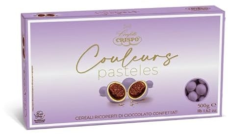 Crispo Confetti Couleurs Pasteles LILLA Cereali Ricoperti di Cioccolato e Confettati 500g