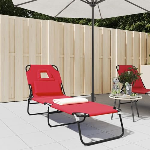 Snsowed Sonnenliege Klappbar Oxford-Gewebe & Pulverbeschichteter Stahl, Gartenliege, Liegestuhl, Sonnenstuhl, Sonneninsel Outdoor, Liegen, Gartenmöbel, Bäderliege, Relaxliege - 360177