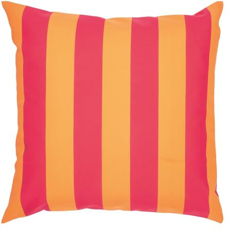 PAD Kissenhülle Patio 50x50 cm – Outdoor Kissenbezug pink-orange – Blockstreifen Design – 100% Polyester – lichtbeständig – mit Reißverschluss