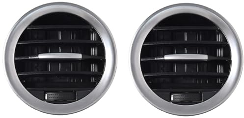 2 griglie di uscita per coperchio di ventilazione AC Nero/Cromato compatibili con Opel ADAM CORSA D MK3 Vauxhall 13417363 2201099