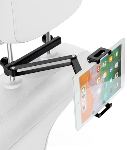 Cozary Porta Tablet da Auto Poggiatesta Supporto per Tablet per Auto Pieghevole 360° Rotazione per Schermo da 6 a 12 Pollici Con braccio di estensione