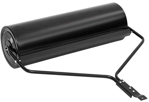 Garten-Rasenwalze aus Eisen 63L - Schwere Walze für perfekte Rasenfläche, ideal für Garagenmatten und Gartenarbeit - Schwarz