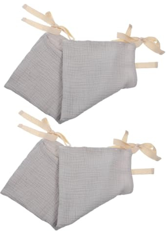 FUNOMOCYA 2 Stück Baumwolle Babybett Organizer Tasche Fächer Aufbewahrungstasche Kinderzimmer Aufhängetasche für Kinderwagen und Babybett Vielseitig und Sicher