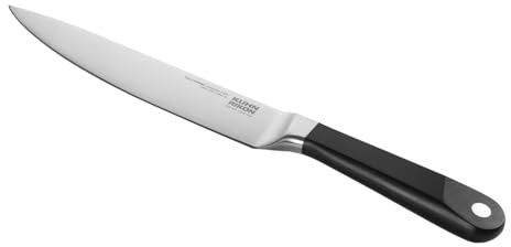 Kuhn Rikon Culinary Forged Carving Knife Rockwell-Hardened Carbon Steel Blade. Durable, Sharp Knife. Total Length = 33.5cm. Blade Length = 20cm. Full Tang Precision Balance.