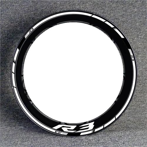 Felgenr Sticker Felgenaufkleber-Set Für Yamaha YZF R3 YZFR3 YZF-R3: Reflektierende Streifen, Wasserfeste Aufkleber Motorrad Felgen Aufkleber Komplett(Farbe 9)
