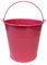 KOMIRO Bright Colour Small Tin Wedding Metal Flower Planter Plant Pot Bucket 13cm 5 (13cm Pink Tin Bucket)