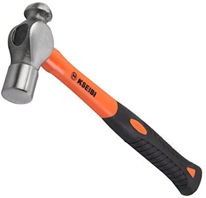 KSEIBI 271645 Ball Pein Hammers with Fiberglass Handles Head Weight (24oz)