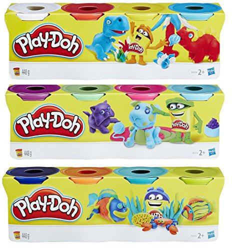 Play-Doh Colour Classic Tubs 3 X 4 Pack - 12