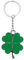 Luoem Porte-clés Lucky Trèfle à quatre feuilles Fortune Keychain Porte-clés Charm étincelant de trèfle Saint Patrick Jour