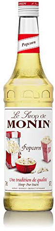 Monin Popcorn Coffee & Cocktail Syrup Glass Bottle 700ml (1 Bottle, No Pump)