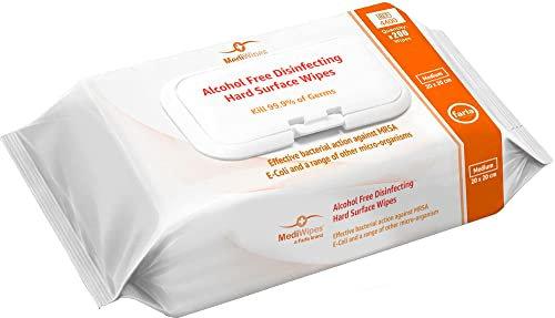 MediWipes Alcohol Free Hard Surface Disinfectant Wipes | Pack of 200 | Medical Quality