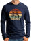 OM3® Bonanza Fahrrad Langarm Shirt | Herren | Retro Vintage Rad Bonanzarad IV | Navy, S
