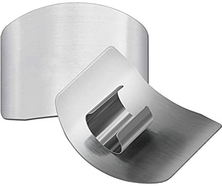 Edelstahl Fingerschutz, 2 Stück Neuestes Küchenwerkzeug zum Schutz Ihrer Finger und Fingernägel