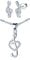 Yumilok Music Note Jewellery Set Lucky 925 Sterling SIlver Necklace and Earrings Set Cubic Zirconia Jewellery for Musicain