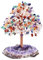 CrystalTears 7 Chakren Lebensbaum Deko Chakra Steine Money Trees mit Amethyst Druse Basis Feng Shui Deko für Wohlstand Glück