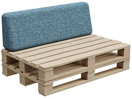 Gutekissen® Palettenkissen, Palletenpolster, Gartenkissen, Palettenauflagen, Sofa, Kissen, Polster, Auflagen Indoor Outdoor PFBG (Rückenlehne 120x35, Maritim)