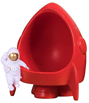 YQLKD Dekor Skulptur Resin Astronaut Rocket Storage Statue Ornament Figuren Geschenk Freund
