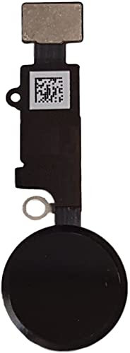 TOPALLI - Bouton Home avec Câble Flex Compatible avec iPhone 7 – Blanc Home Button de Rechange (Black)