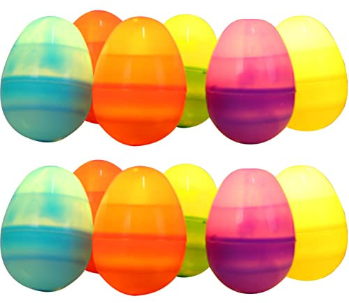 Ostereier Deko LED Eier Bunte Leuchtende Plastik Ostereier,12 Stück Beleuchtete Ostereier Gefälschte Eier Leuchtende Ostereier, Festliche Dekoration Basteln Eier Deko,Osterdeko und Frühlingsdeko