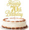 Rsstarxi 1 Pack Happy 70th Birthday Cake Topper Glitter 70 & Fabulous Cheers to 70 Years Old 70th Birthday Cake Pick for Celebrating 70th Birthday Anniversary Party Cake Decorations Supplies Gold